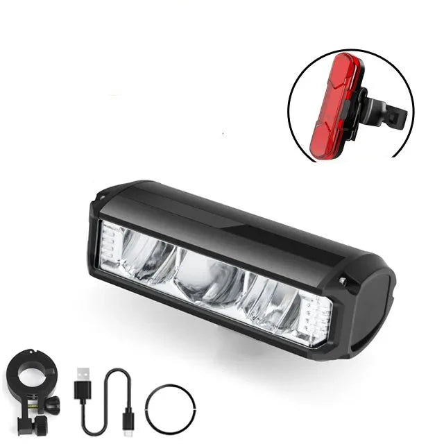 Waterdichte MTB Fietslamp | Krachtige 6000 Lumen USB Oplaadbare Voorlamp voor de Fiets met 10000mAh Batterij - NightRider