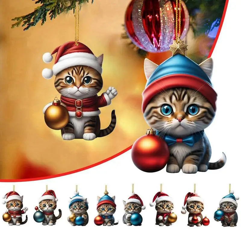 Schattige kat Kerst Adventskalender | Aftelkalender kat  | Grappige muurdecoratie voor kerstfeest - Kander