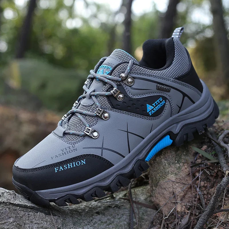 Waterdichte Leren Wandelschoenen voor Mannen | Comfortabele Schoenen met Dikke Zool - Phemon