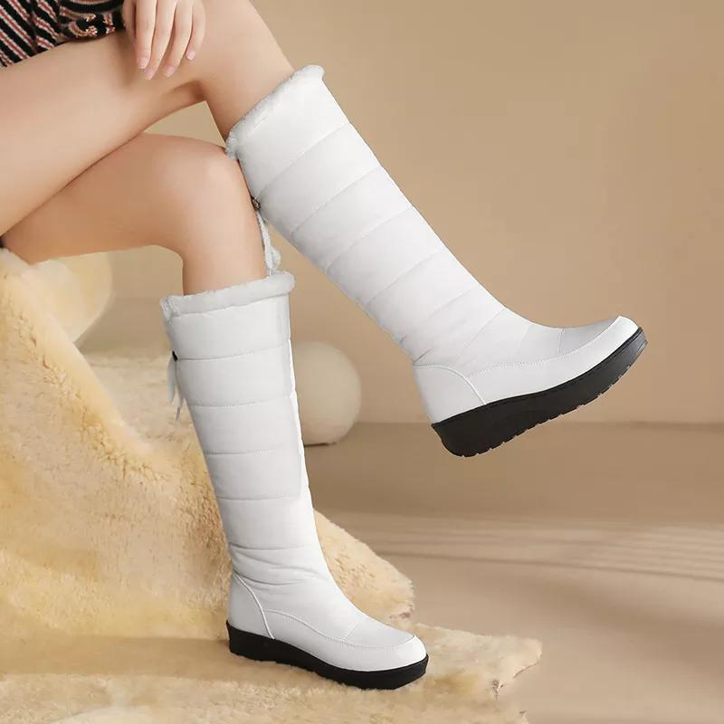 Dames Kniehoge Winterlaarzen met Bontvoering | Stijlvol, Warm & Duurzaam - Madelo