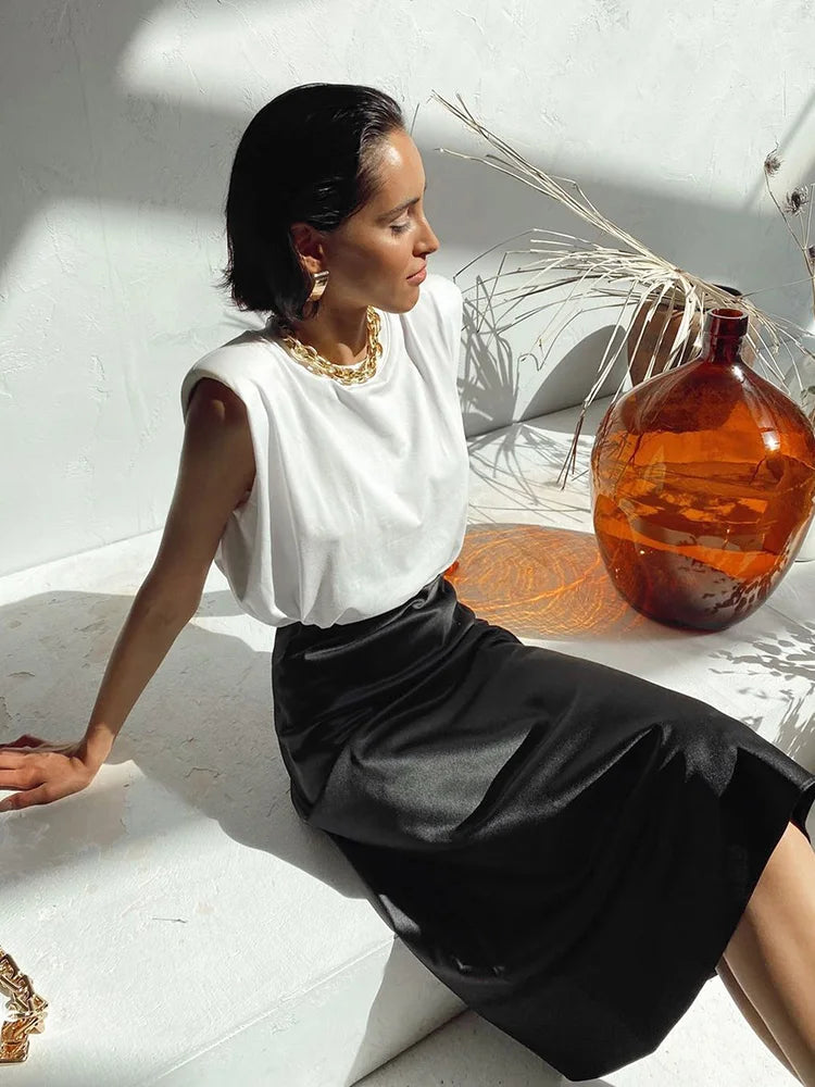 Elegante Satijnen A-Lijn Rok | Comfortabel & Figuurflatterend voor Dagelijkse Elegantie - Katery