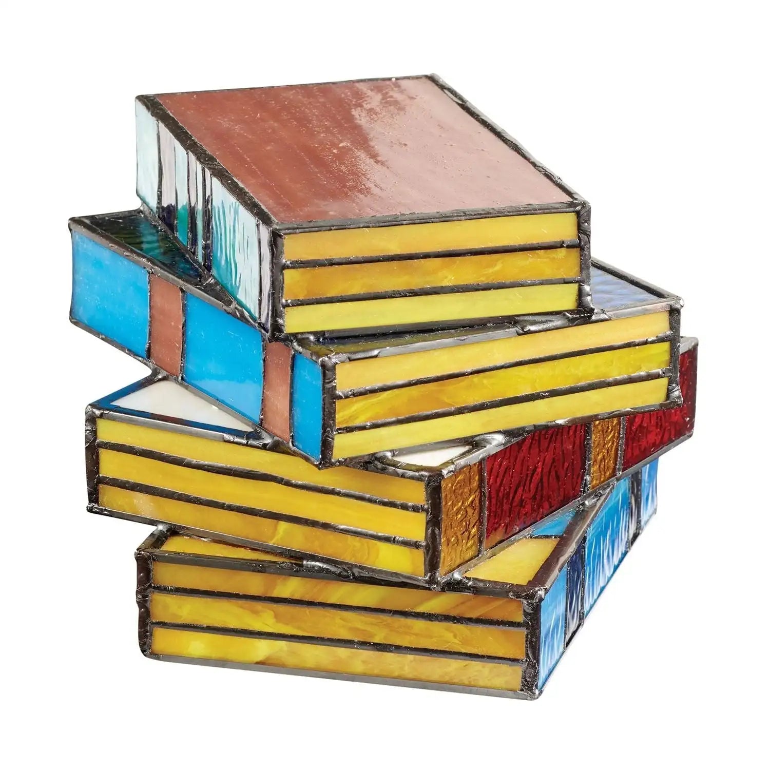 Gekleurde glazen boekenlamp | Artistiek ontwerp - Novelamp