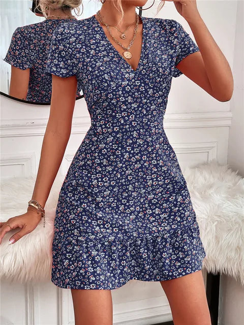 Casual A-lijn Boho Streng Mini Jurk – Cleia