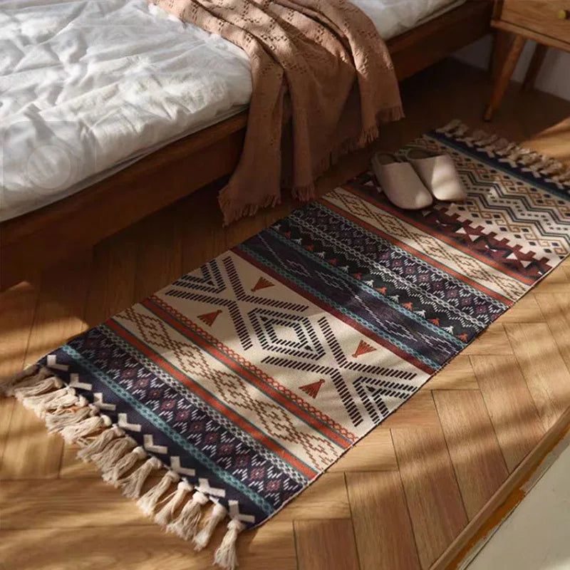 Malua | Bohemian Vintage Plaid Tapijt - Sfeervol Woonkleed