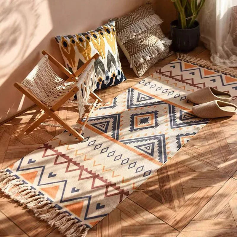 Malua | Bohemian Vintage Plaid Tapijt - Sfeervol Woonkleed