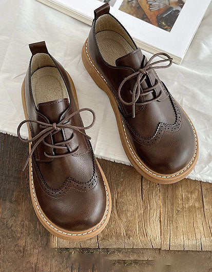 Brogue-Stijl Oxford Schoenen met Brede Doos - Alesia