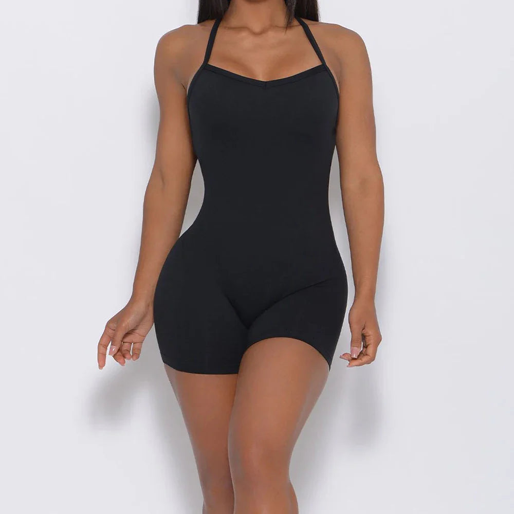 Rugloze Sport-Strampler voor Dames | Stijlvolle Actieve Kleding voor Fitnessruimte & Yoga - Annika