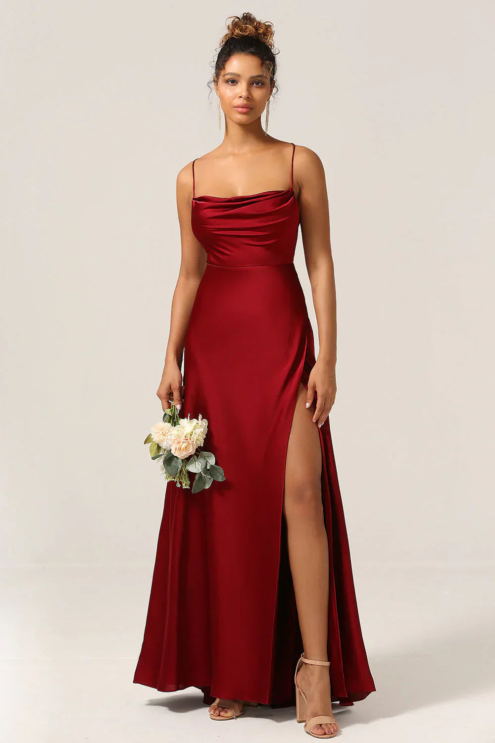 Dames Maxi Jurk van Zijde met Diepe Rug voor Formele Gelegenheden | Tijdloze Elegantie - Delrose