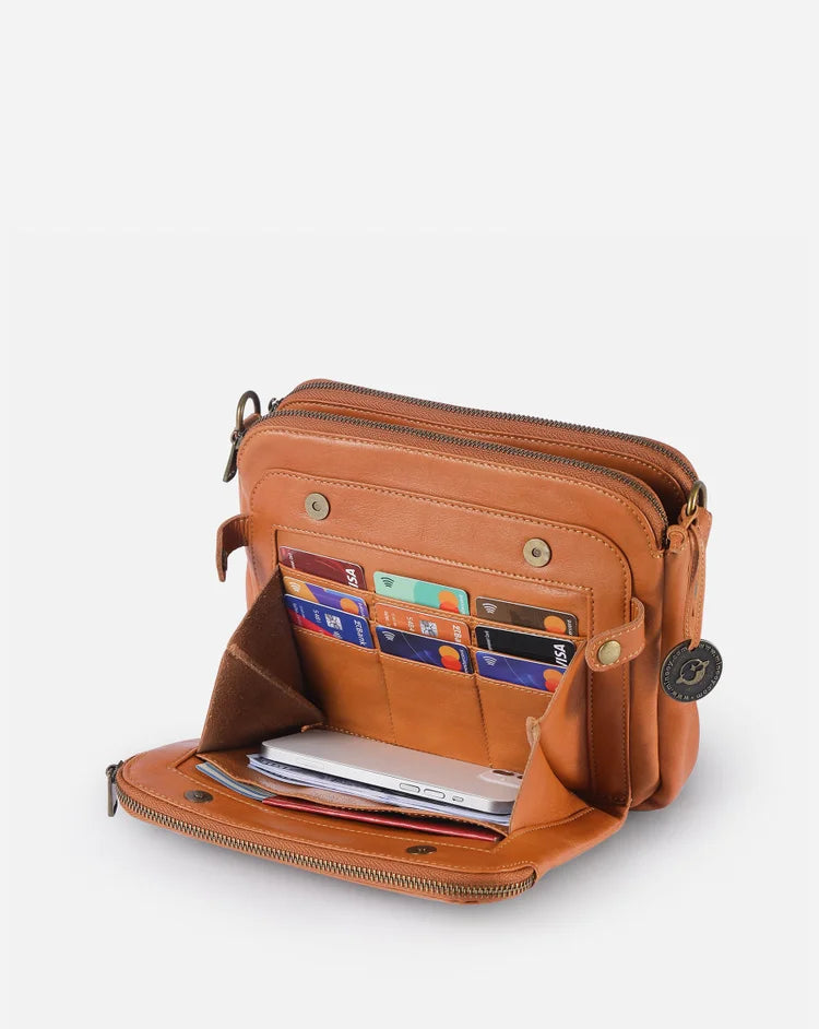 Leren crossbody schoudertassen - Lorein