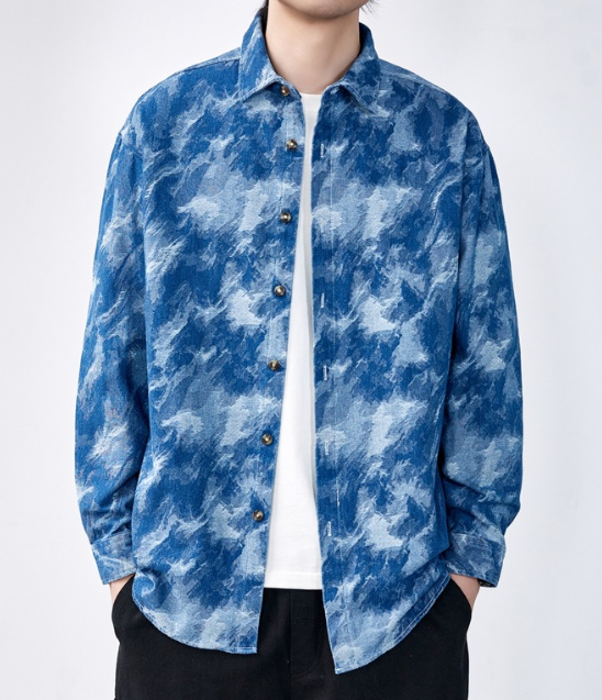 Batik Longsleeve Overhemd met Twee Zakken | Trendy Boheemse Stijl - Renjamin