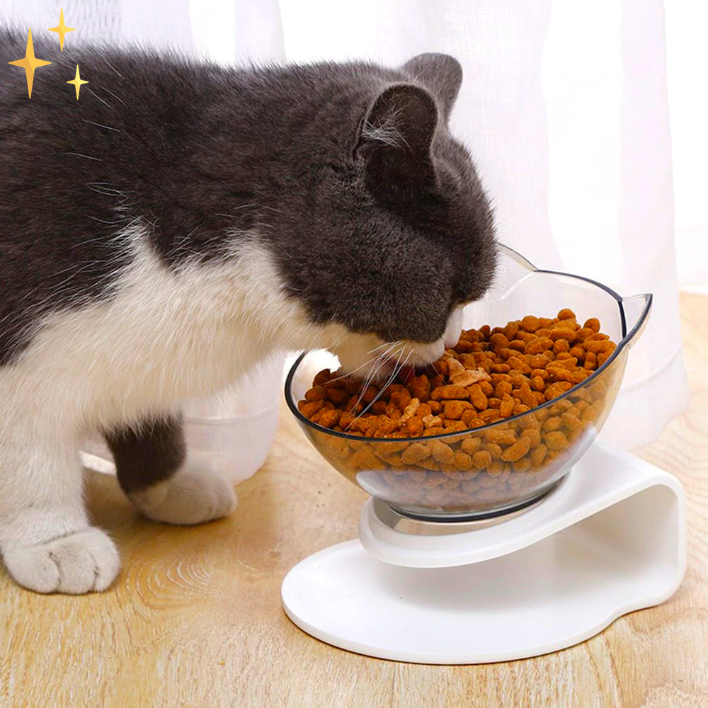 Orthopedisch Dubbele Katten Voerbak met Verhoging en Oortjes voor een Optimale Gezondheid - Dubped