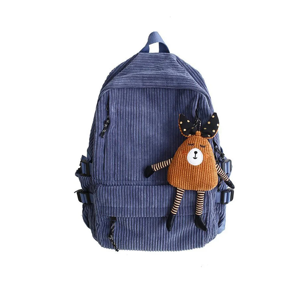 Corduroy Student Pouch vrouwen rugzak - Kalmin