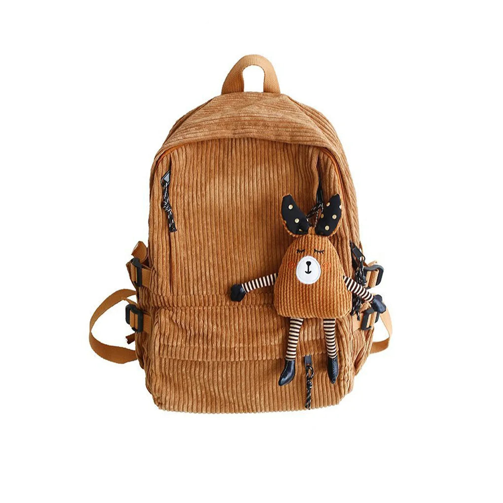Corduroy Student Pouch vrouwen rugzak - Kalmin