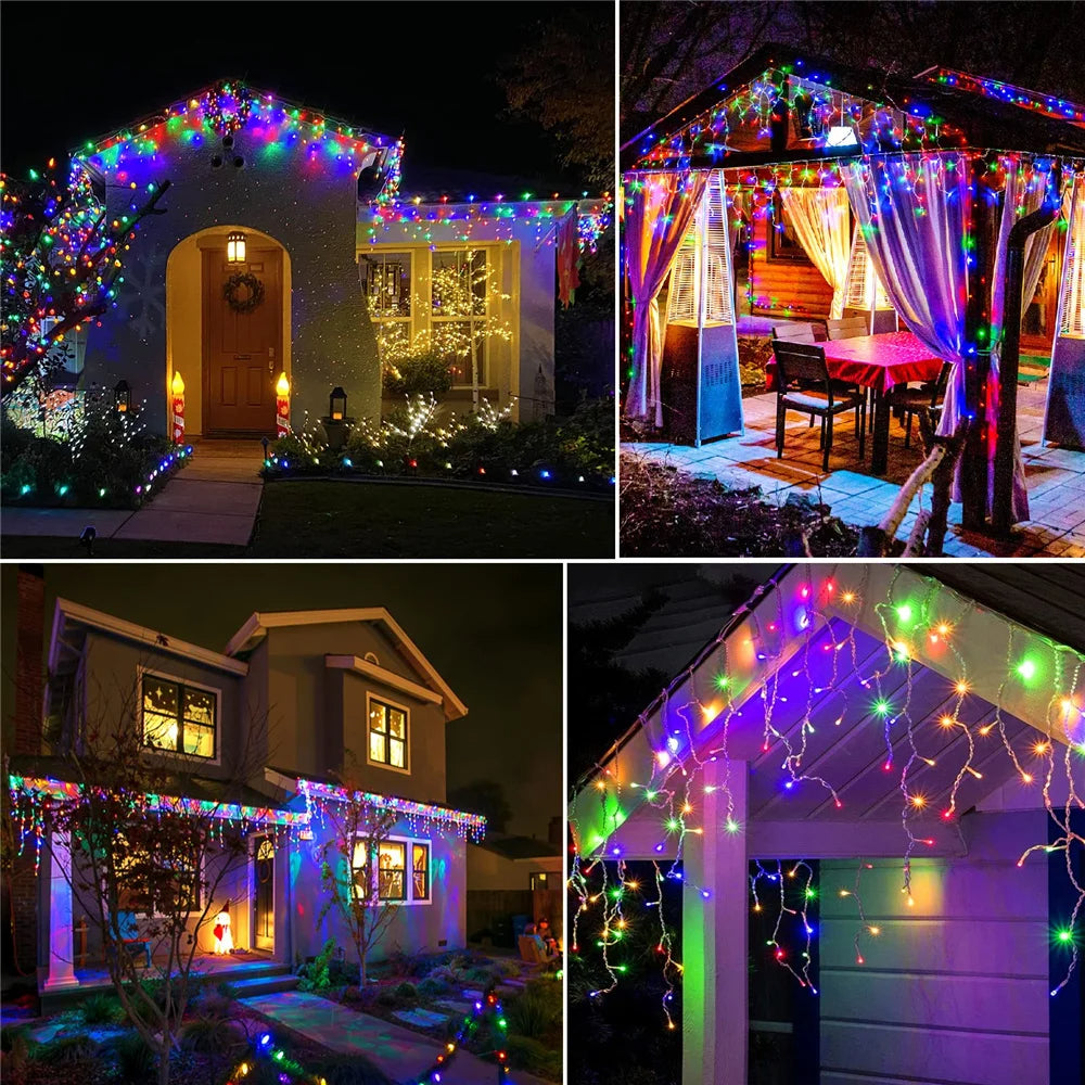 Outdoor Winter Slinger LED Ijspegel Gordijn Kerstverlichting -  Curtcle