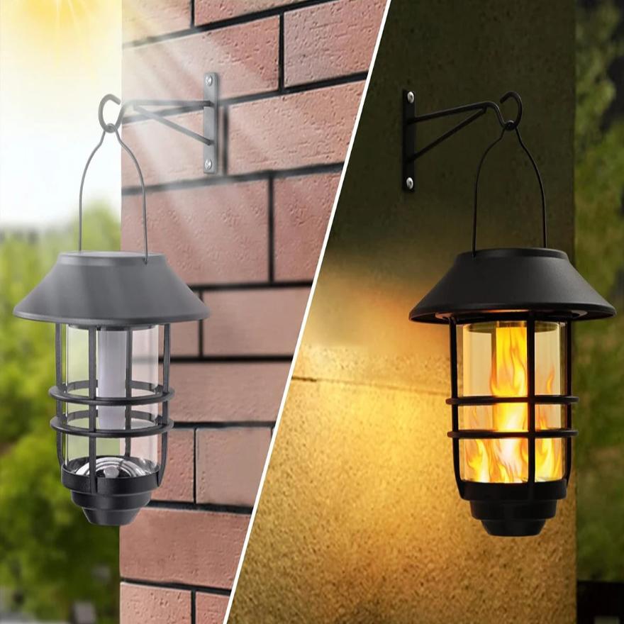 Solar Draadloze waterdichte flikkerende zonnevlam lantaarn licht | - WallLant
