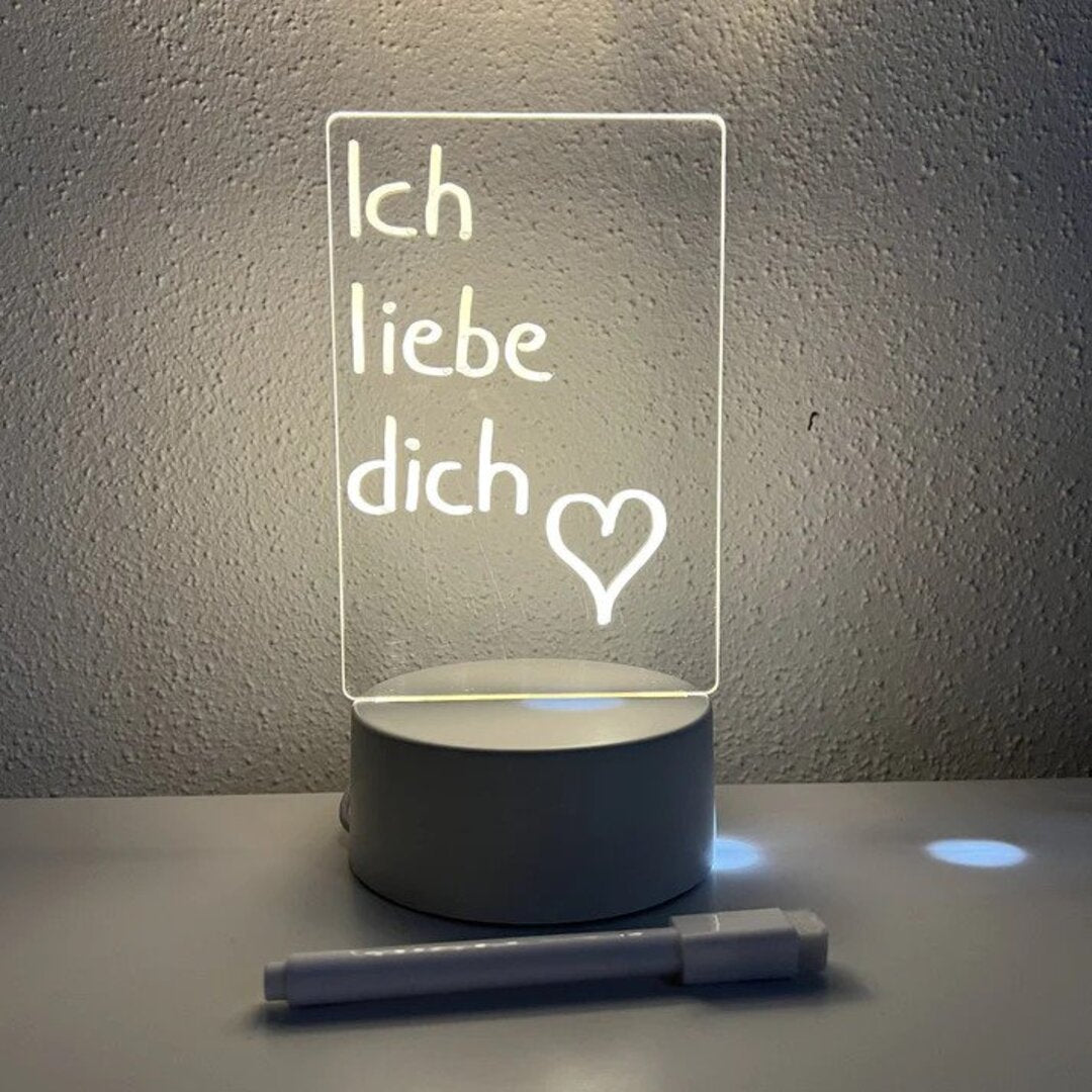 Schrijflamp - Verlichte magische schrijfblok