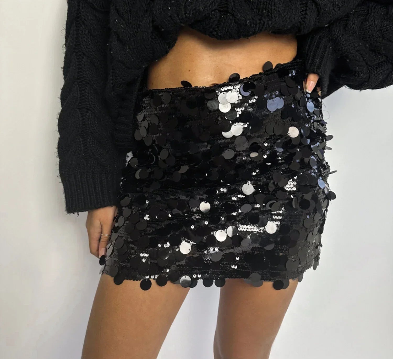 Pailletten Minirok – Glamour voor Feestjes en Avonden  Miranda