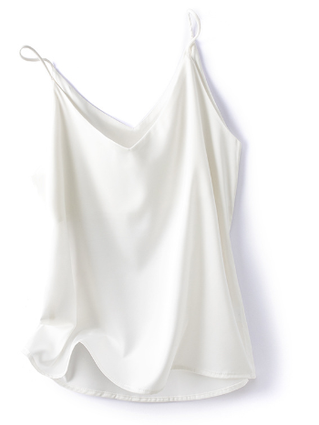 Dames Mouwloze Zijde Cami Top | Luxe Satijn met Spaghetti Bandjes - Alsheid