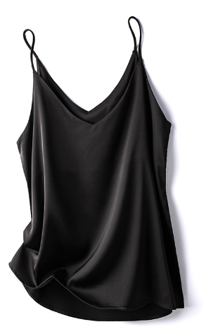 Dames Mouwloze Zijde Cami Top | Luxe Satijn met Spaghetti Bandjes - Alsheid