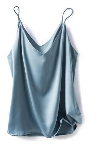 Dames Mouwloze Zijde Cami Top | Luxe Satijn met Spaghetti Bandjes - Alsheid