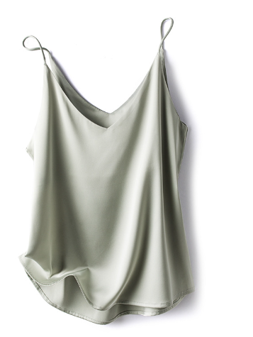 Dames Mouwloze Zijde Cami Top | Luxe Satijn met Spaghetti Bandjes - Alsheid