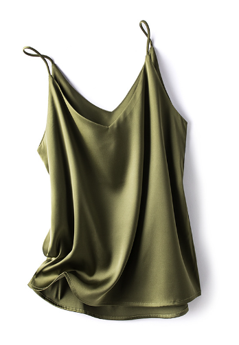 Dames Mouwloze Zijde Cami Top | Luxe Satijn met Spaghetti Bandjes - Alsheid