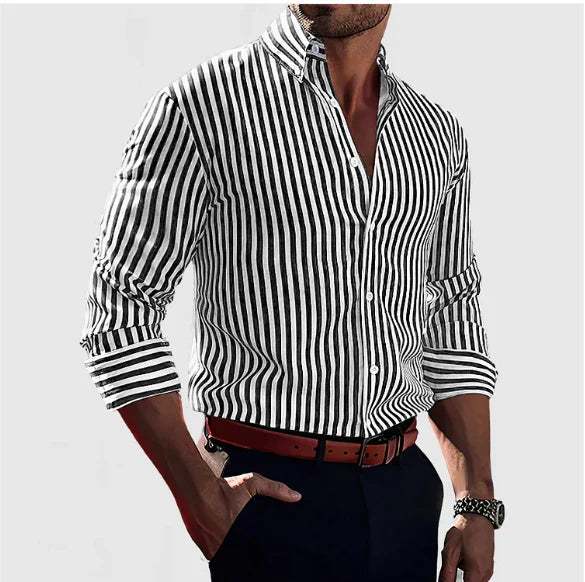 Trendy Gestreept Shirt voor Heren | Comfortabel & Stijlvol Zomershirt - Zambron