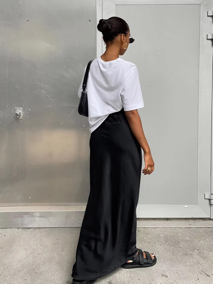 Elegante Hoge Taille Satijnen Zeemeerminnenrok | Stijlvol voor Kantoor & Avondkleding - Marjoly