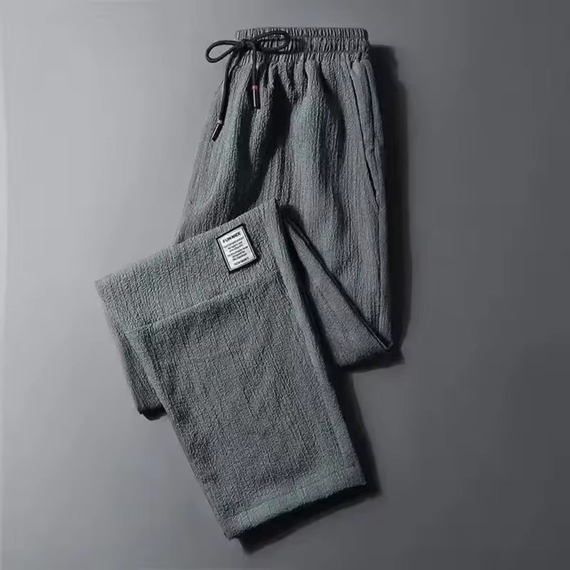 Heren Ademend Linnen Broeken met Enkel Lengte | Relaxte Pasvorm voor Lente & Zomer, Perfect voor Casual & Sportactiviteiten - Jaetan
