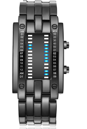Binaire Matrix Horloge | Waterbestendig & innovatief - Daybin
