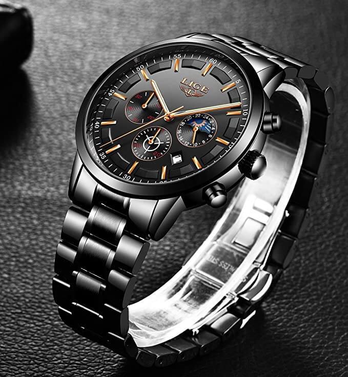 Military Black Steel Horloge - Drake