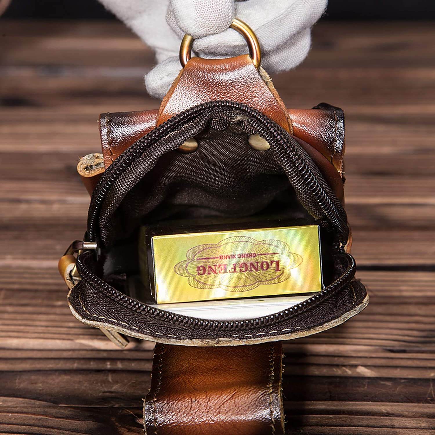 Echt Lederen Heren Waist Bag - Meren