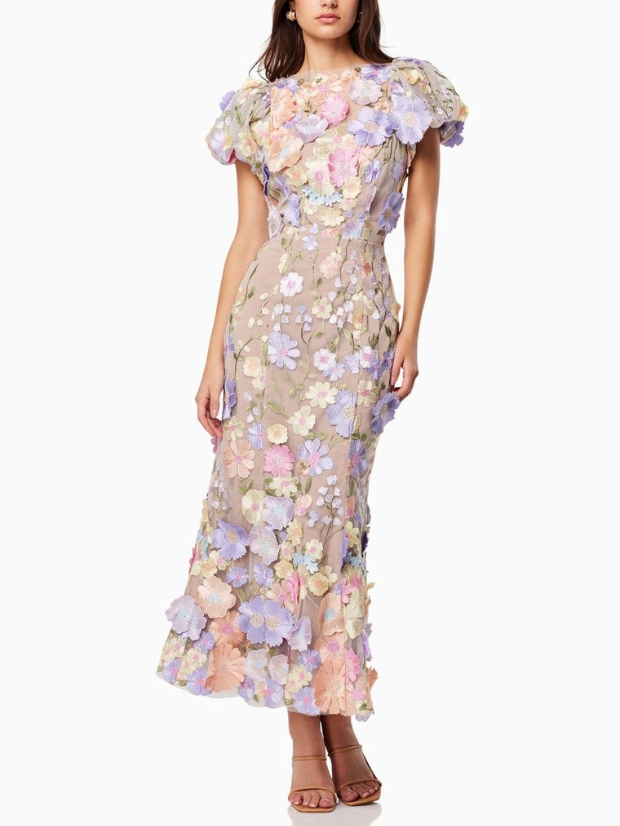 Mouwloze Bloemeninspiratie Lange Jurk voor Dames | Elegante A-Lijn Zomercollectie - Axie