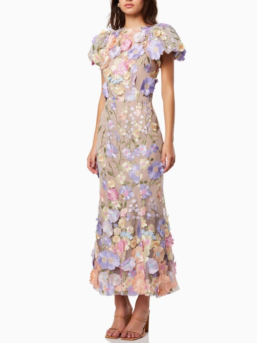Mouwloze Bloemeninspiratie Lange Jurk voor Dames | Elegante A-Lijn Zomercollectie - Axie
