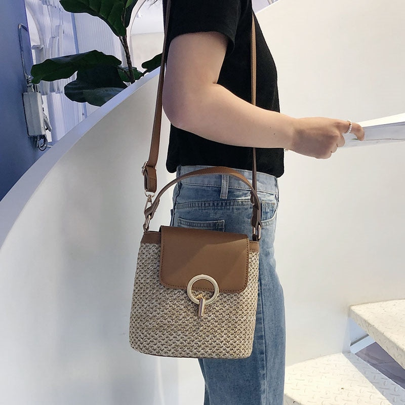 Myla - Handtas van stro, strandtas chic voor de zomer