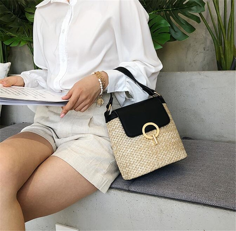 Myla - Handtas van stro, strandtas chic voor de zomer