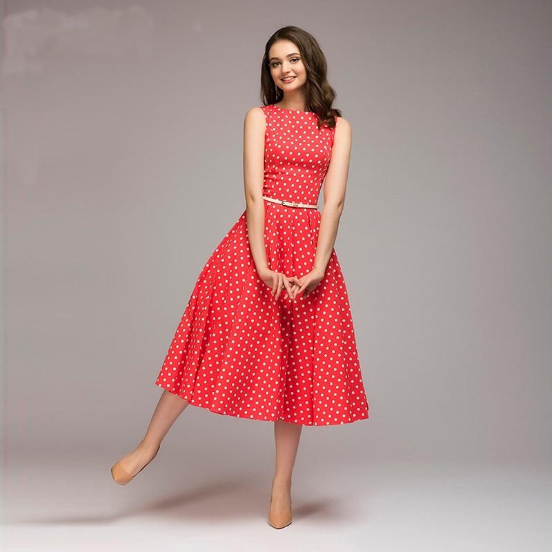 Vintage Stippen Jurk | Tijdloze Elegant in Retrostijl - Donita