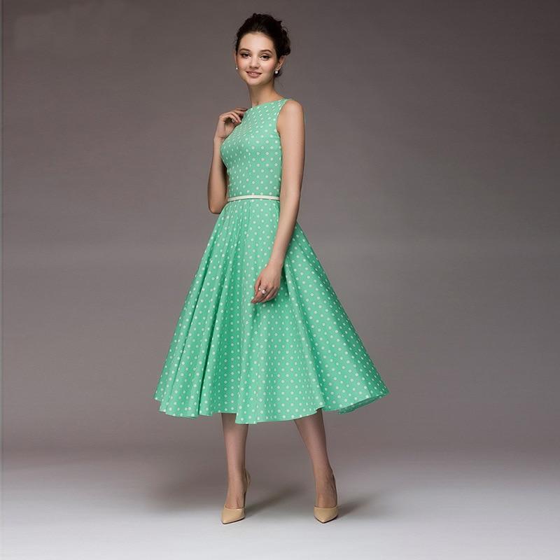 Vintage Stippen Jurk | Tijdloze Elegant in Retrostijl - Donita