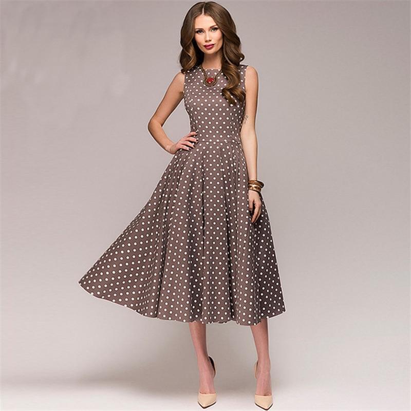Vintage Stippen Jurk | Tijdloze Elegant in Retrostijl - Donita