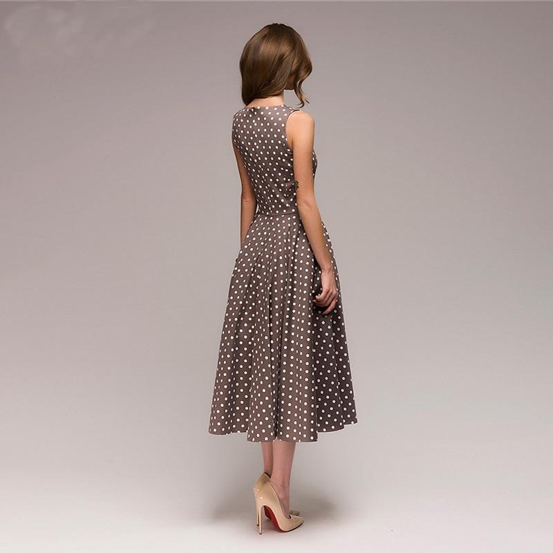 Vintage Stippen Jurk | Tijdloze Elegant in Retrostijl - Donita