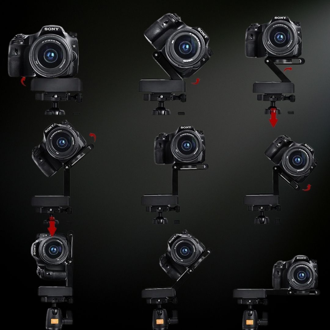 Tripan - Flexibele fotografie standaard - perfecte hoek Pan & Tilt kop