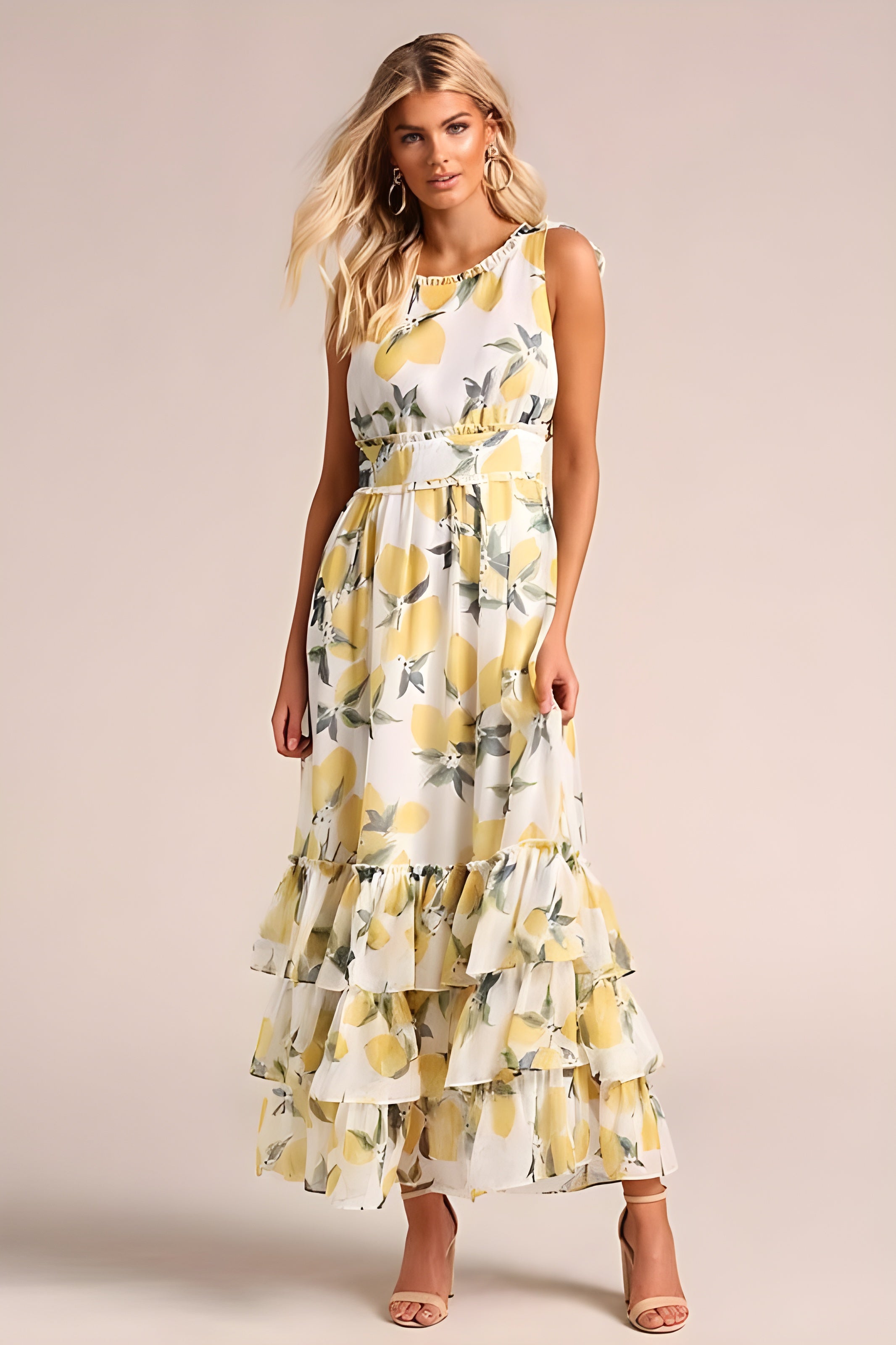 Dames Gebruikte Maxi Strandjurk | Ademend Lente/Zomer Maxi Jurk - Zirela