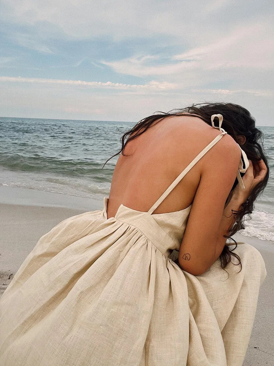 Ademende Linnen Zomerjurk voor Dames - Miffany