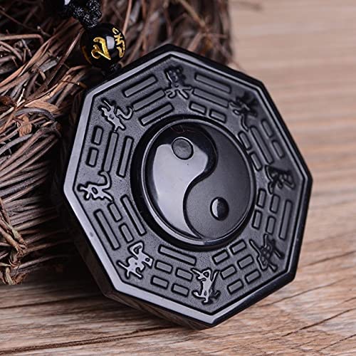 Obsidiaan Yin Yang Ketting - Yanyx